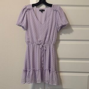 Light Purple Mini Dress with Dots